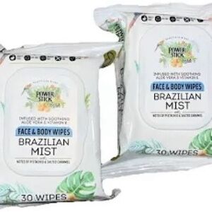 White Brazilian Mist Face & Body Wipes 32 Count